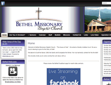 Tablet Screenshot of bethelmissionarybaptistchurch.org